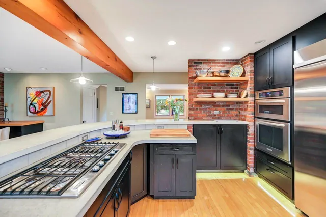 a view of livingroom with furniture and wooden floor