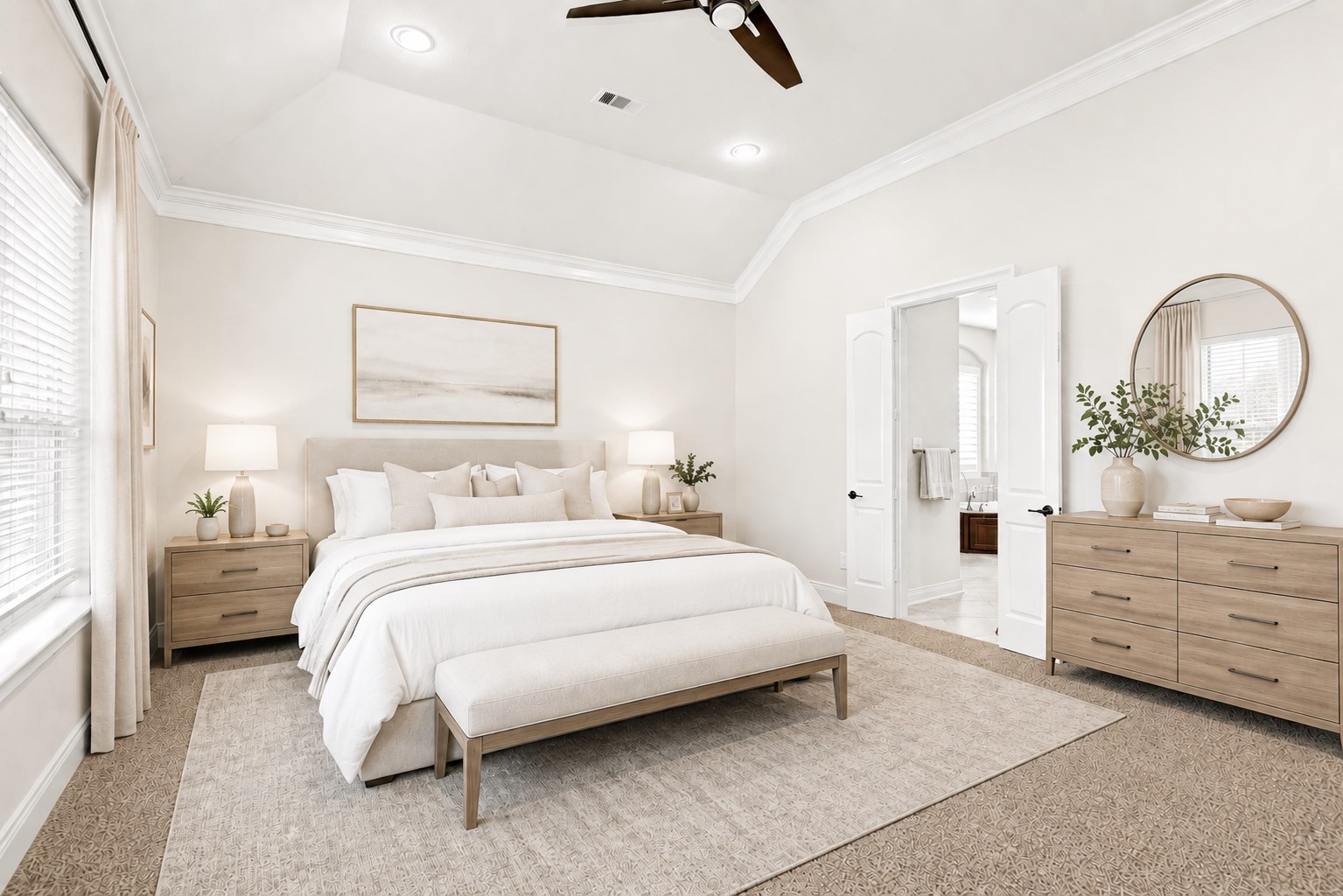4315 Sanctuary Halls Spring, TX 77388 - Photo 15 of 50 a spacious bedroom with a bed a dresser and windows