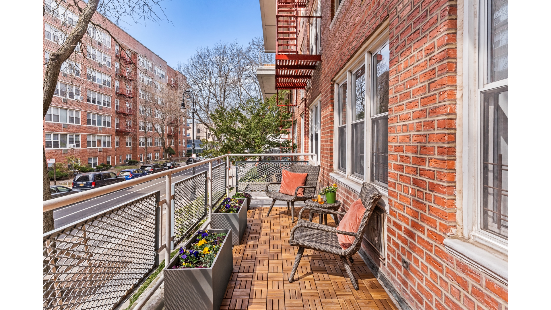 415 Argyle Road, Unit 2/3L Brooklyn, NY 11218 - Photo 10 of 23 a view of balcony with two chairs and a table