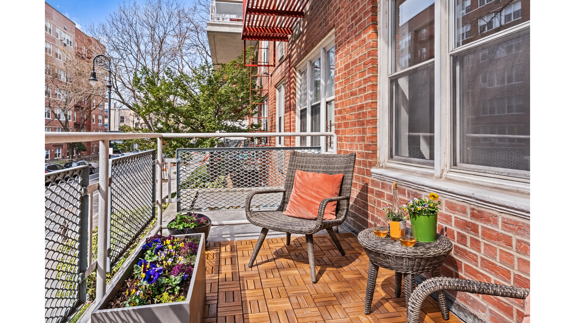 415 Argyle Road, Unit 2/3L Brooklyn, NY 11218 - Photo 11 of 23 a view of an chairs and table in the balcony