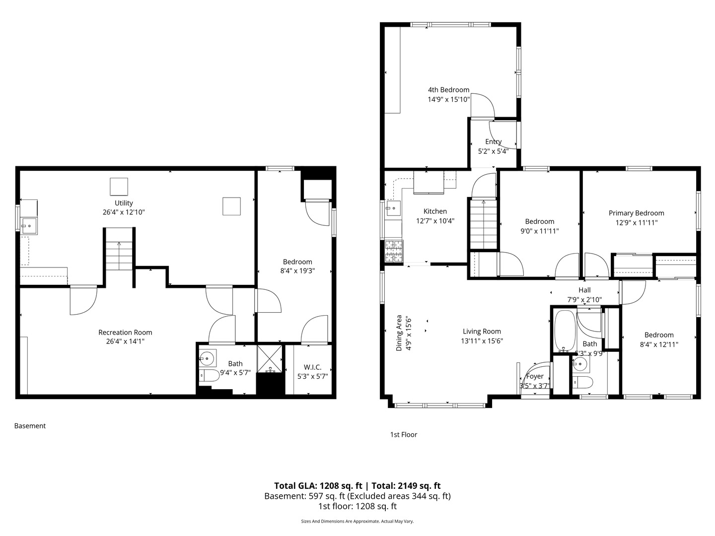 357 Bryant Avenue Glen Ellyn, IL 60137 - Photo 22 of 22 a black and white photo of a floor plan