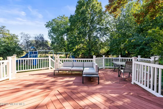 a view of a chair and tables