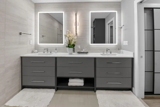 a living room with furniture fireplace and a flat screen tv