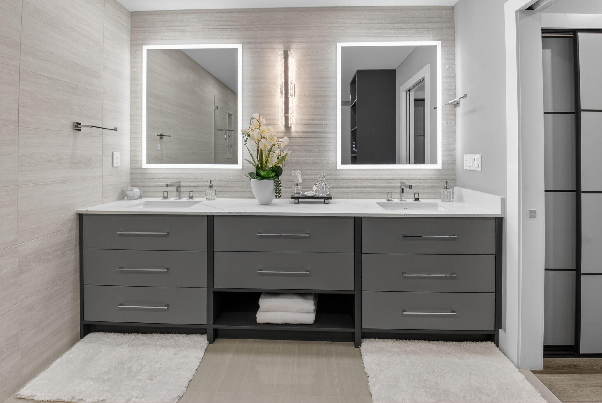 7921 Sandy Pointe Drive Delray Beach, FL 33446 - Photo 17 of 34 Primary Bathroom with Dual Vanities