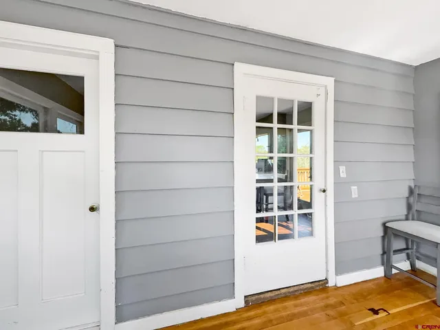 a view of front door of house