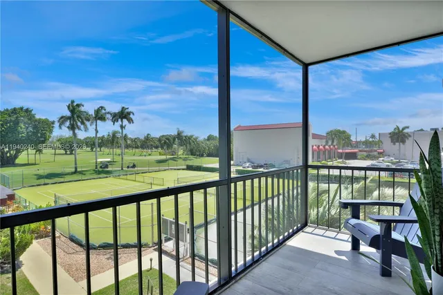 a view of a city from a balcony