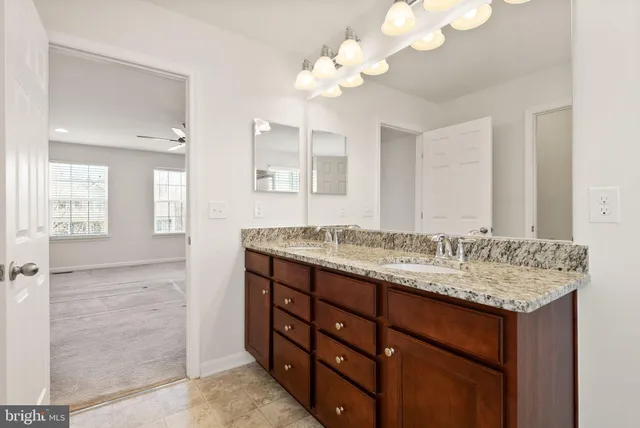 a view of a hallway with a door