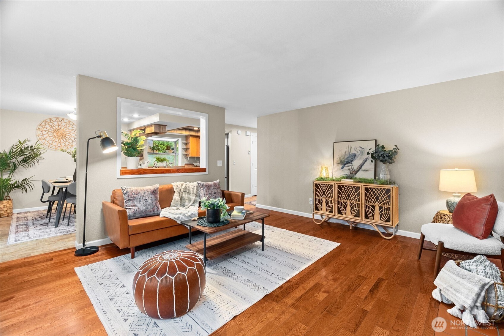 615 Clark Street Southwest Tumwater, WA 98512 - Photo 17 of 27 a living room with furniture and a wooden floor