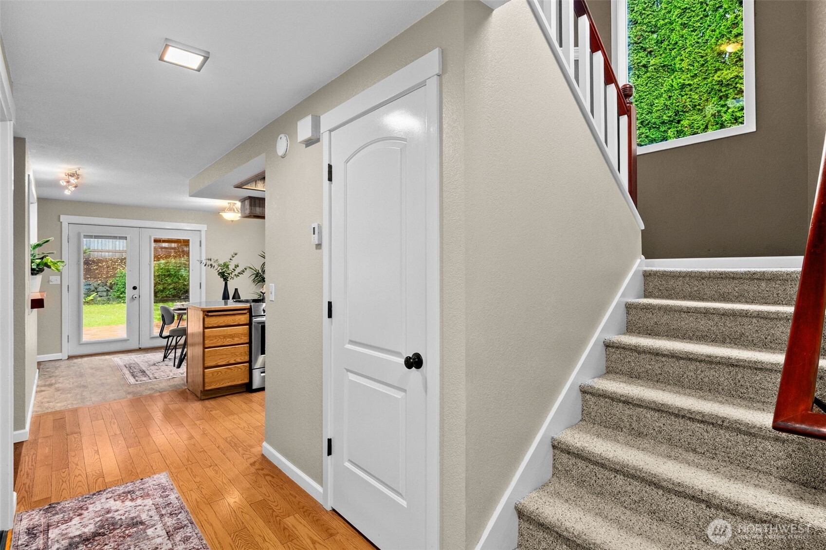 615 Clark Street Southwest Tumwater, WA 98512 - Photo 9 of 27 a view of entryway and hall with wooden floor