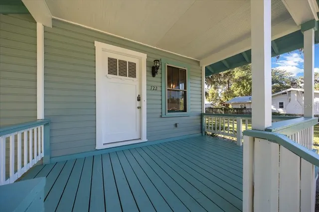a view of a house with wooden floor