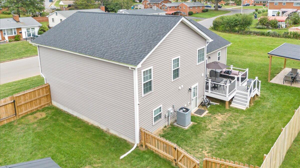 4018 Hazelridge Road Northwest Roanoke, VA 24012 - Photo 58 of 59 a aerial view of a house with swimming pool and a garden