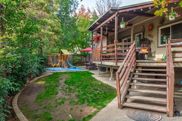front view of a house with a small yard