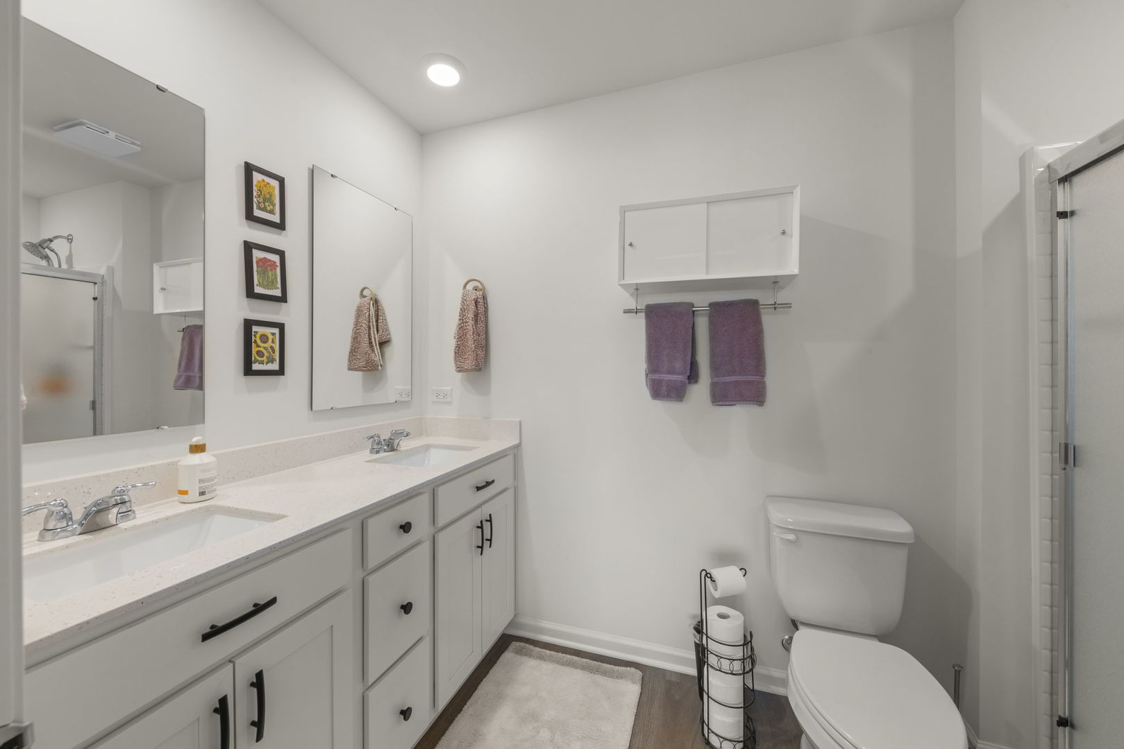 352 Bridgeview Court St. Charles, IL 60174 - Photo 15 of 20 a bathroom with a toilet a sink a mirror and a window