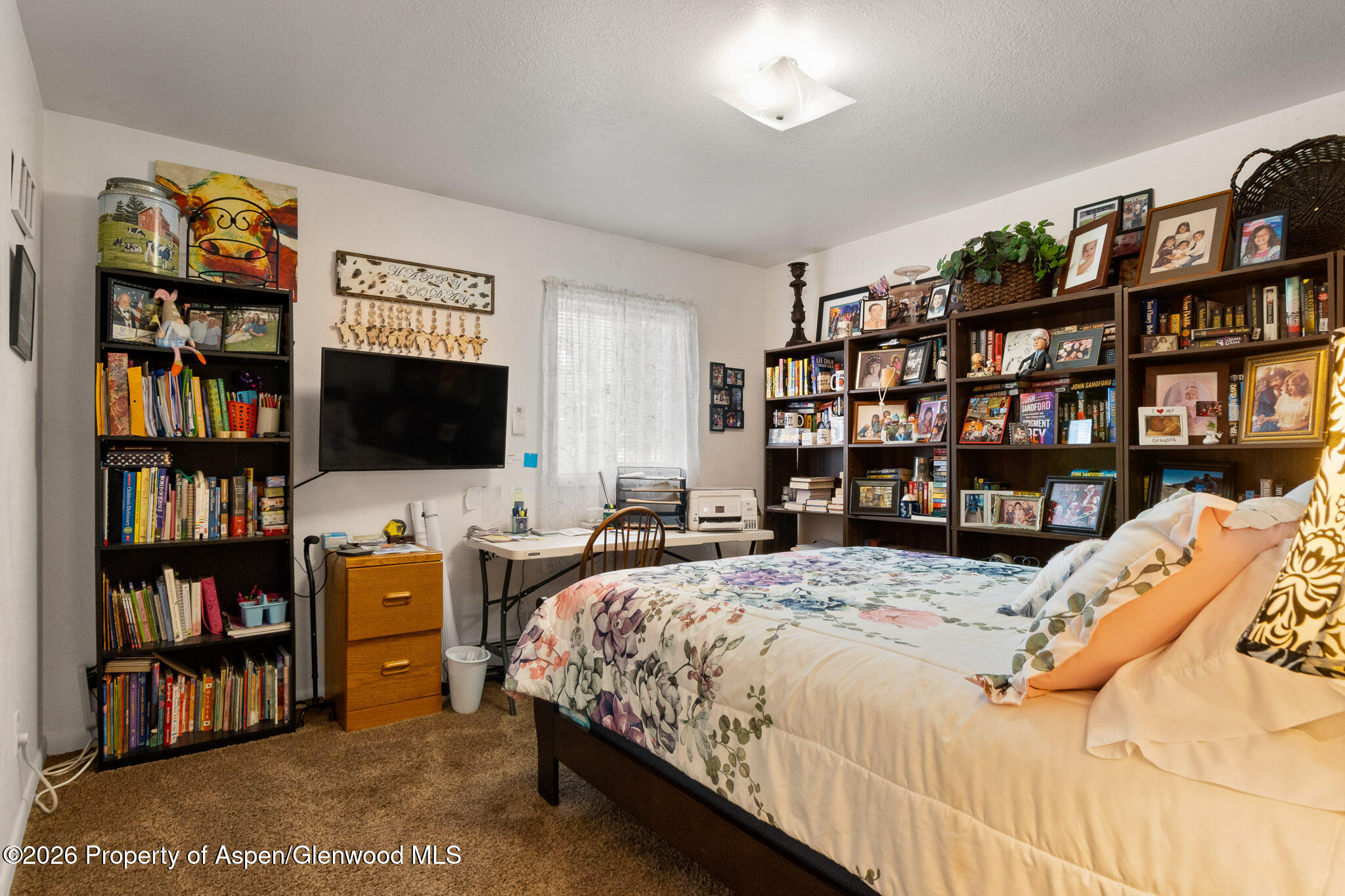 3127 Coal Mine Avenue Rifle, CO 81650 - Photo 16 of 21 a bedroom with a bed furniture and a book shelf