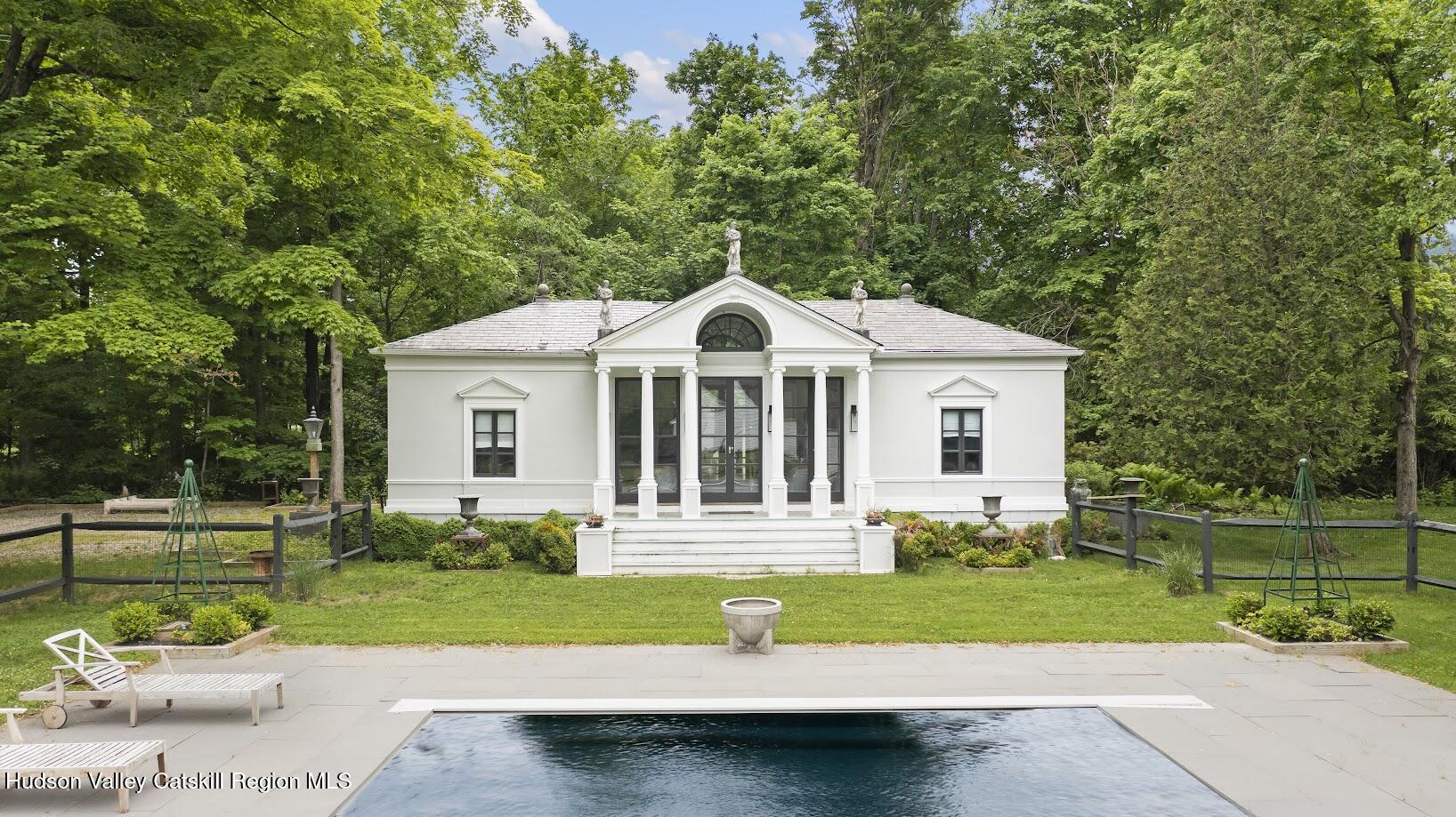 33 Broad Street Kinderhook, NY 12106 - Photo 60 of 76 Spring Pool Drone Shot Closer