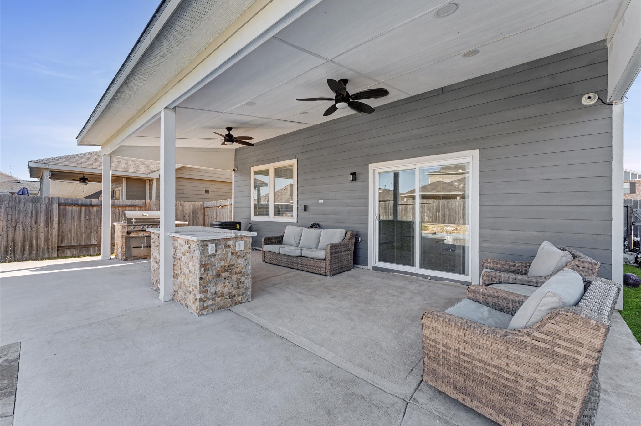 21610 Lemon Beebrush Lane Katy, TX 77449 - Photo 23 of 25 a living room with furniture and a window
