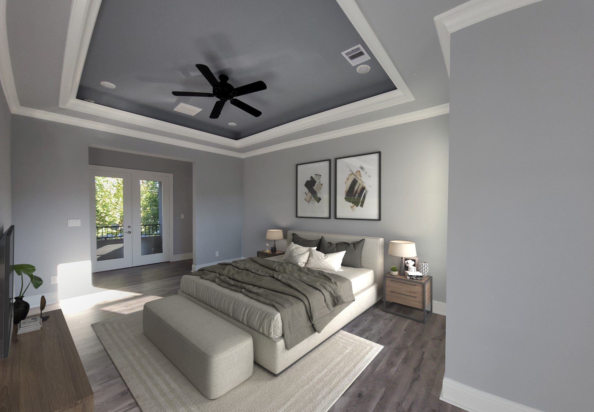 9729 Neuens Road Houston, TX 77080 - Photo 23 of 34 Staged Master Bedroom