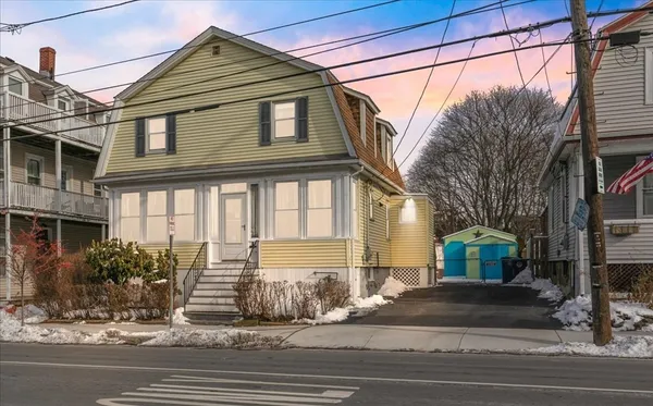 a front view of a house
