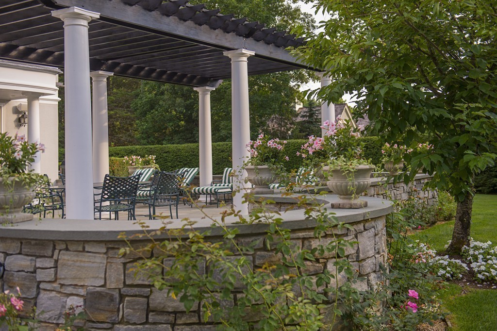45 Young Road Weston, MA 02493 - Photo 17 of 18 a view of house with outdoor seating and green space