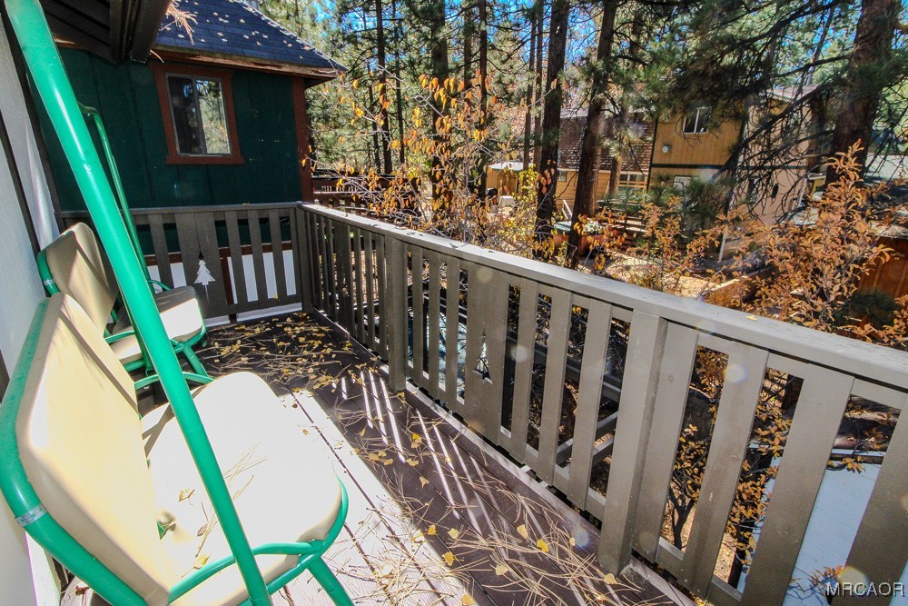 664 Knight Avenue Big Bear Lake, CA 92315 - Photo 33 of 35 a view of balcony with wooden floor