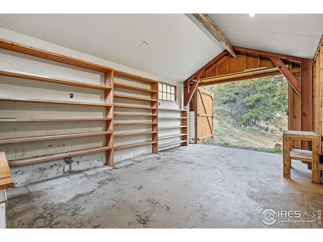 a view of a room with a back yard