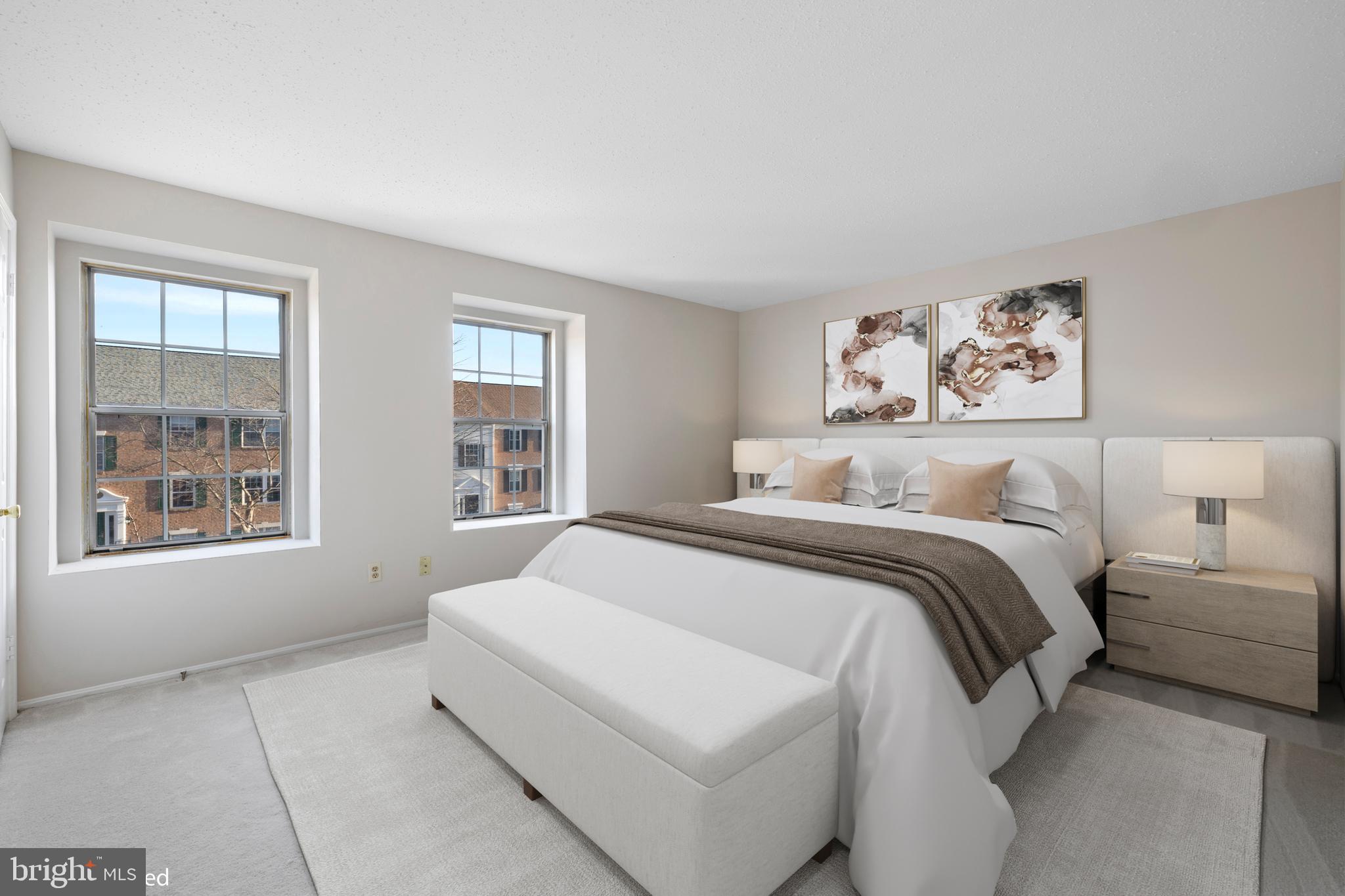 107 Fort Evans Road Southeast, Unit F Leesburg, VA 20175 - Photo 6 of 30 Primary Bedroom Virtual Stage