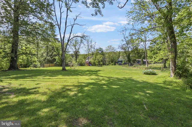 a view of lake with green space