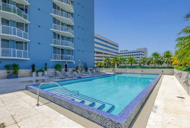 a view of an outdoor space with seating area