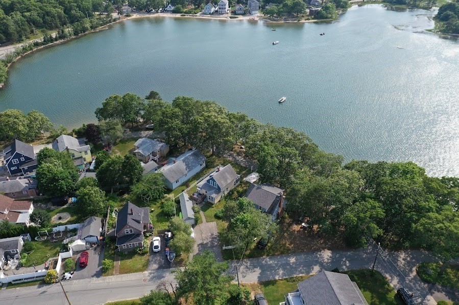9 15th Street Wareham, MA 02558 - Photo 21 of 27 an aerial view of a house with a lake view