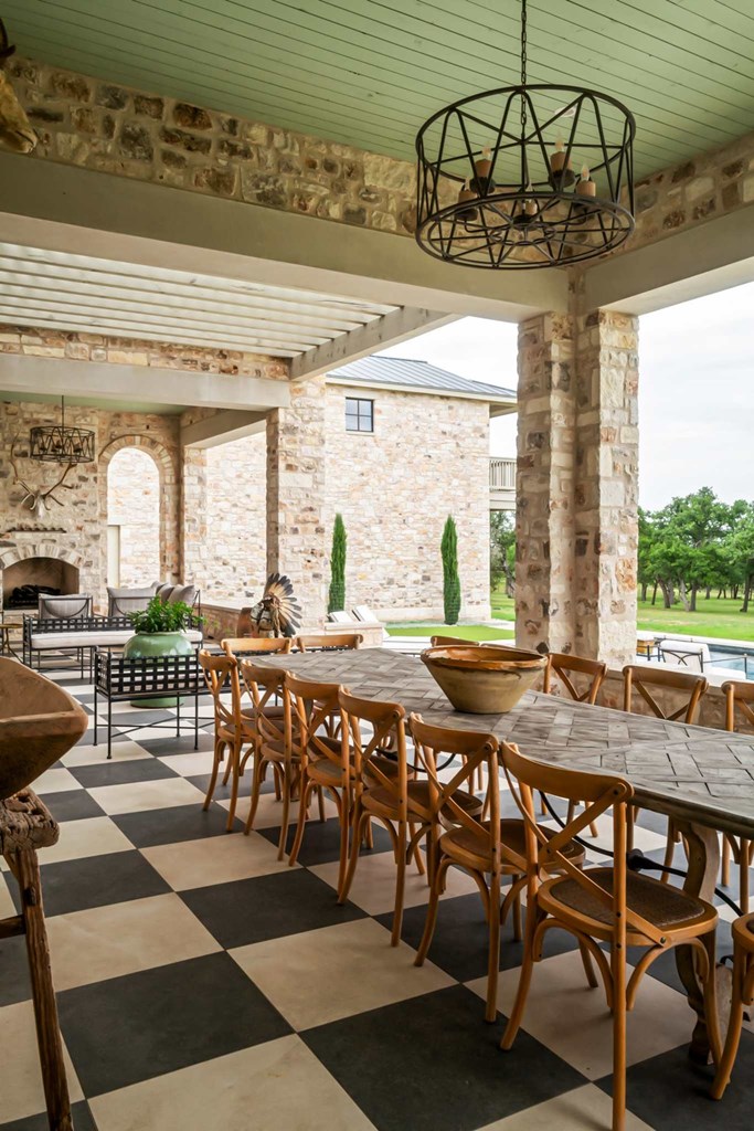 371 Achtzehn Road Fredericksburg, TX 78624 - Photo 24 of 41 a view of a dining room with furniture window and outside view