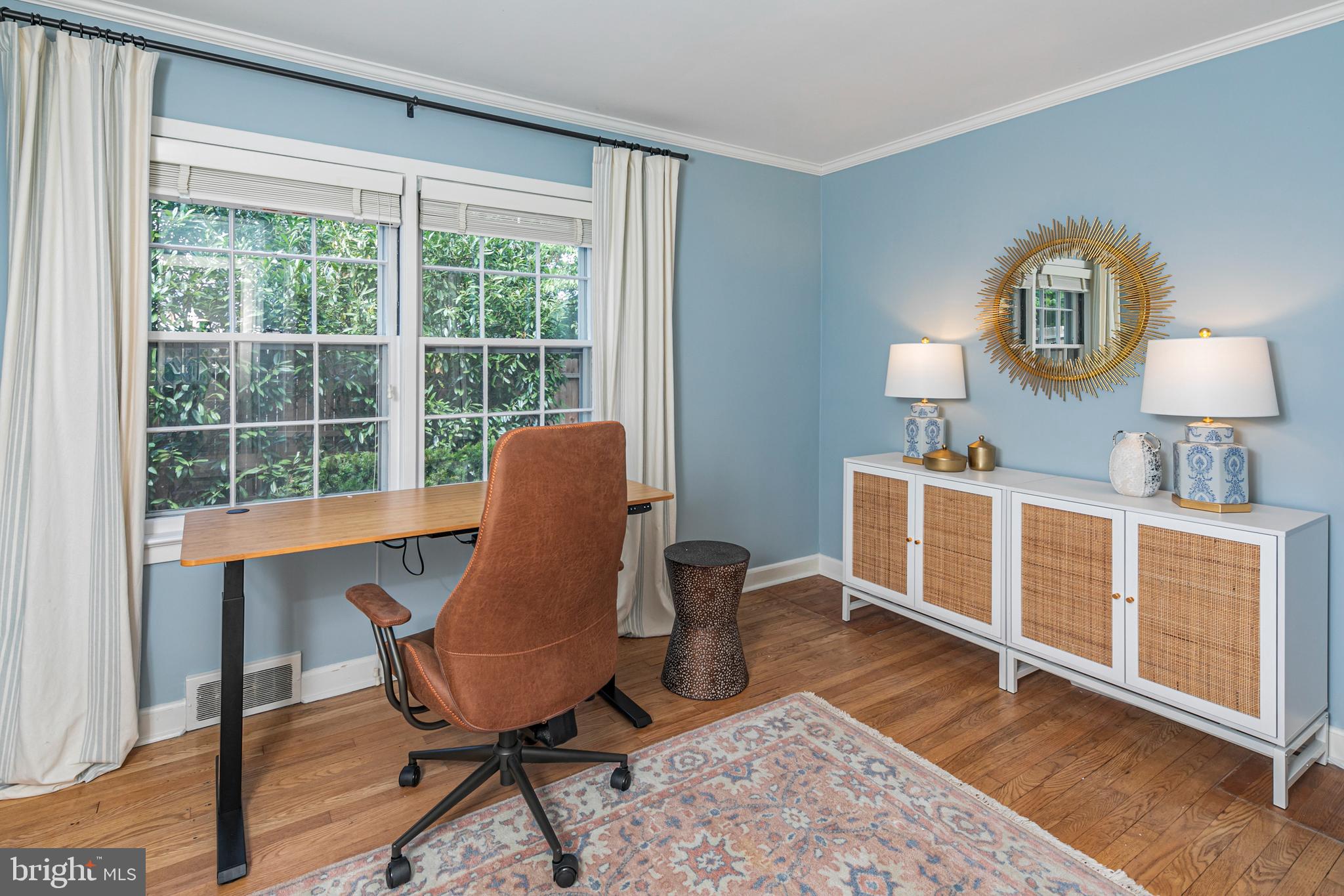 224 King George Road Pennington, NJ 08534 - Photo 24 of 58 a view of a workspace with furniture and a window