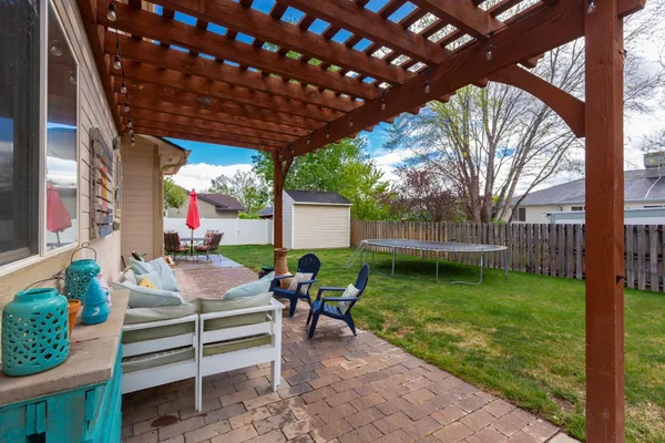 a view of outdoor space yard deck patio and outdoor seating
