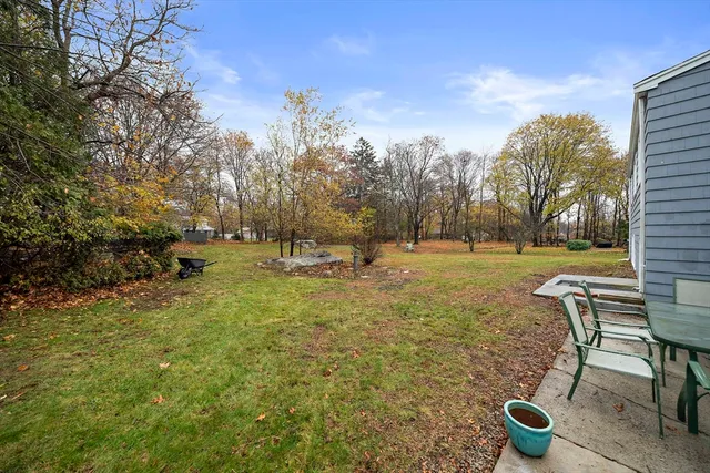 a view of outdoor space with seating area