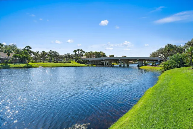 a view of a lake with houses