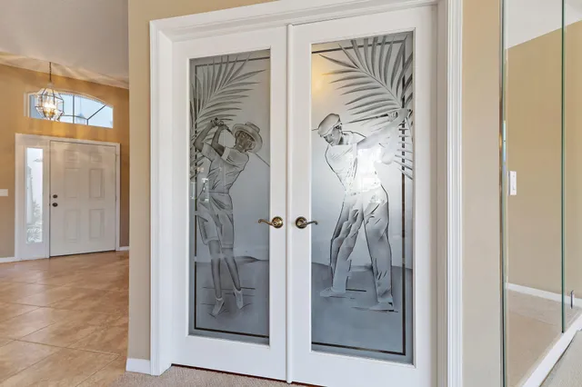 a view of a bathroom from a hallway