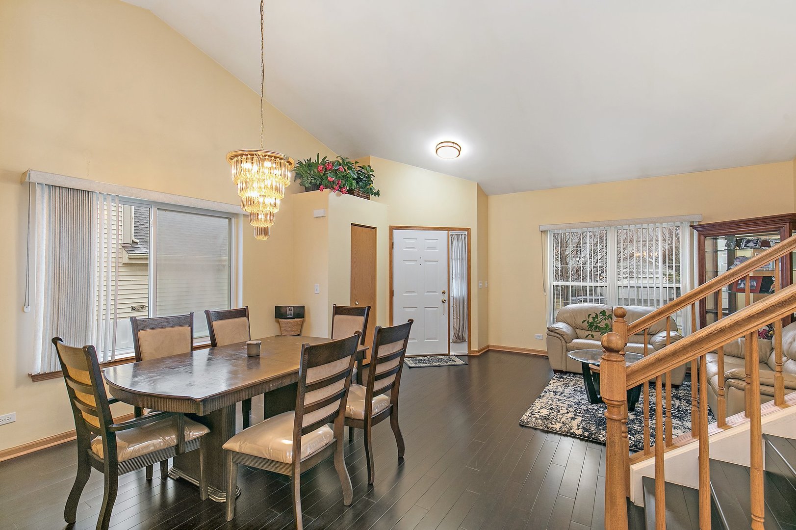 25649 Brooks Farm Road Round Lake, IL 60073 - Photo 3 of 24 a view of a dining room with furniture window and wooden floor