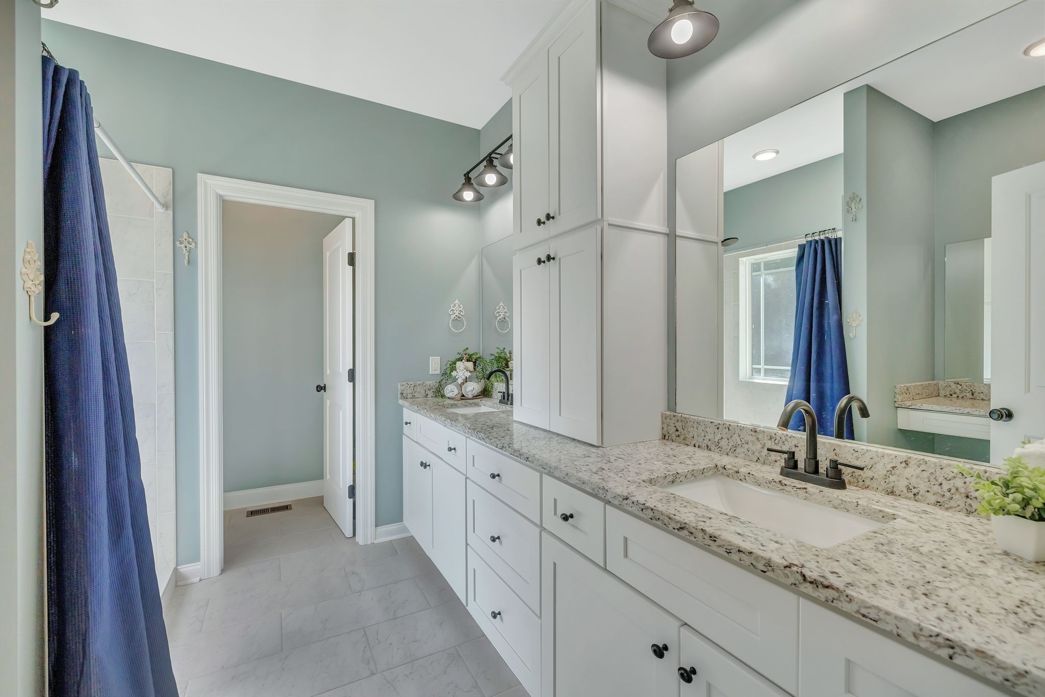 4711 Lunns Store Road Chapel Hill, TN 37034 - Photo 16 of 34 a bathroom with a granite countertop sink and a mirror