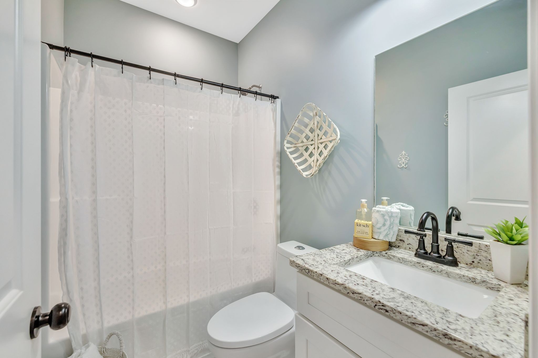 4711 Lunns Store Road Chapel Hill, TN 37034 - Photo 18 of 34 a bathroom with a granite countertop sink and a mirror