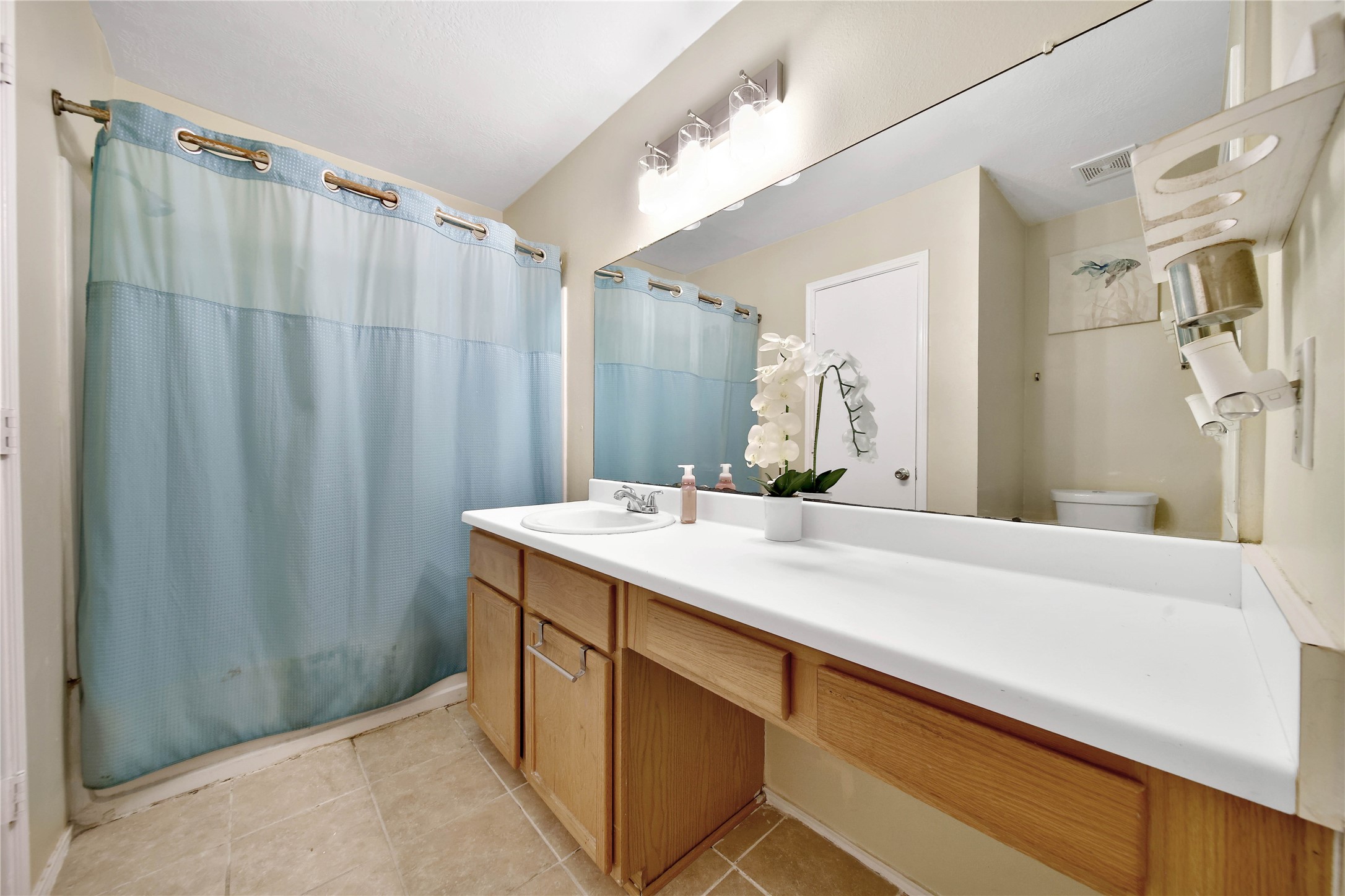 17323 Lobo Trail Houston, TX 77084 - Photo 13 of 21 a bathroom with a sink and a mirror