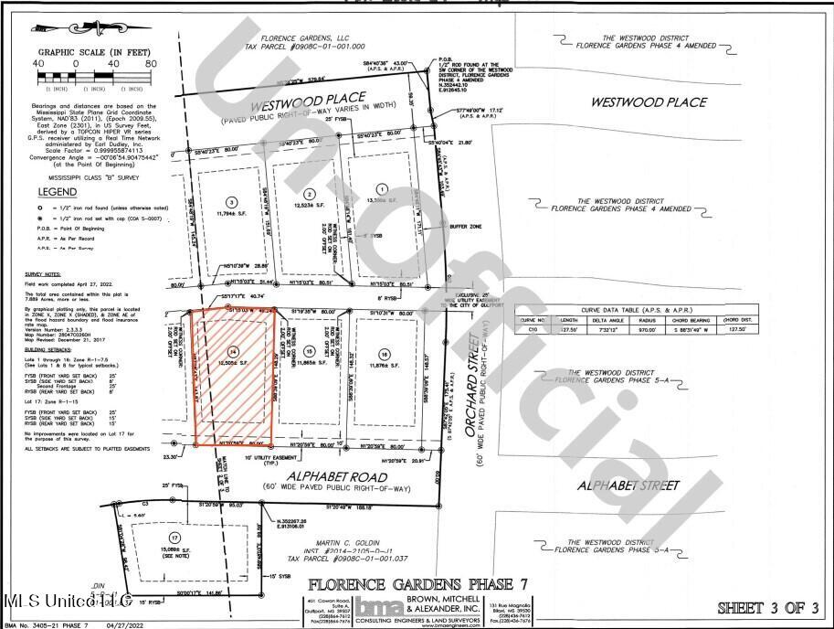 12483 Alphabet Road Gulfport, MS 39503 - Photo 2 of 3 Lot 14 Plat
