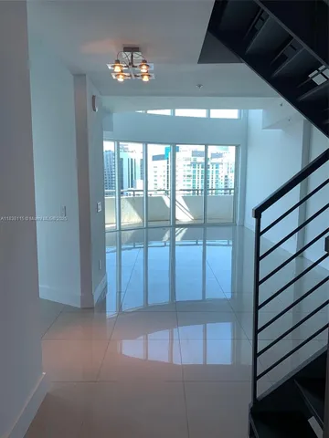 a view of water from a balcony