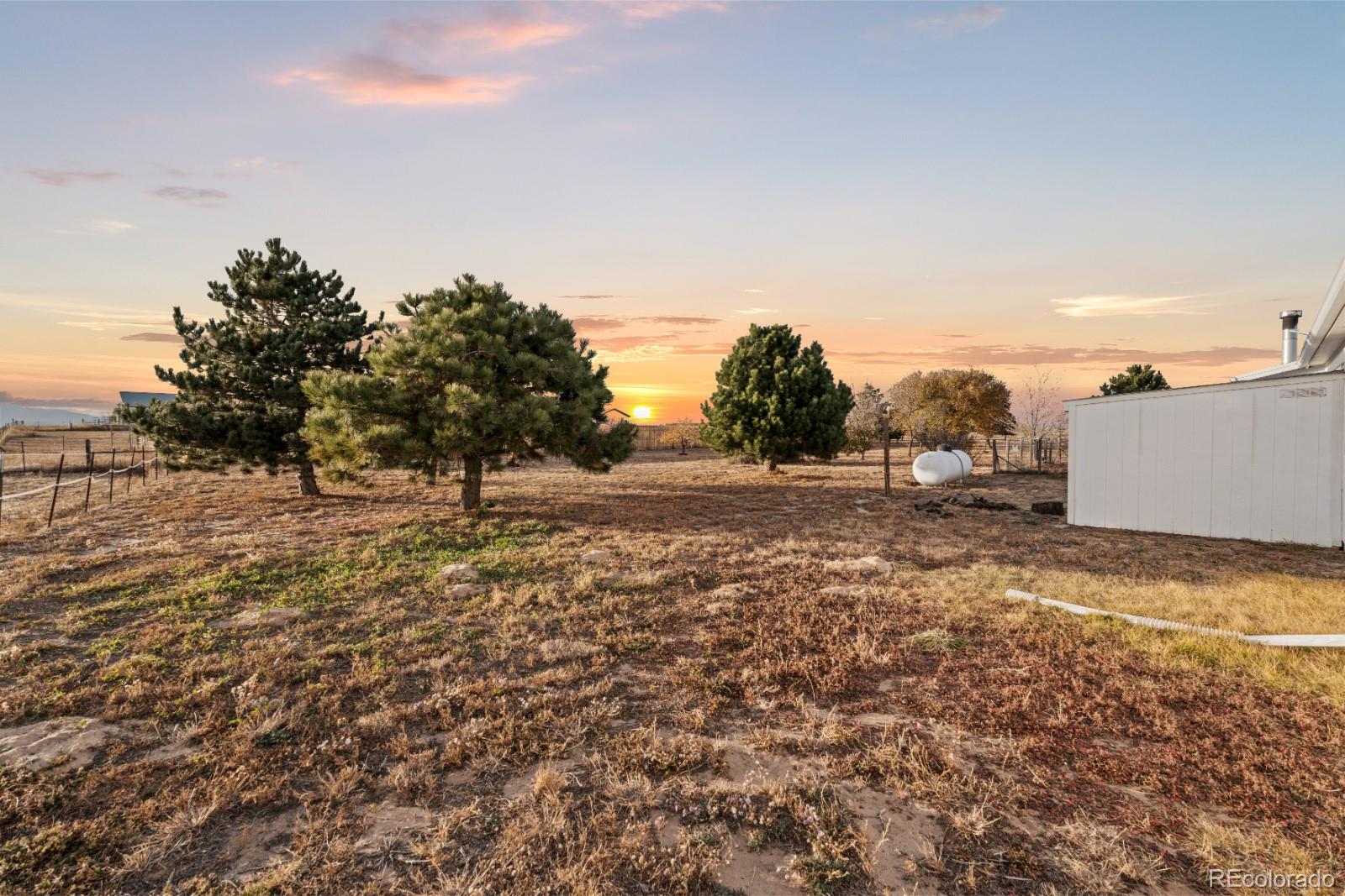 21105 McDaniels Road Calhan, CO 80808 - Photo 22 of 32 a view of a field with trees in the background