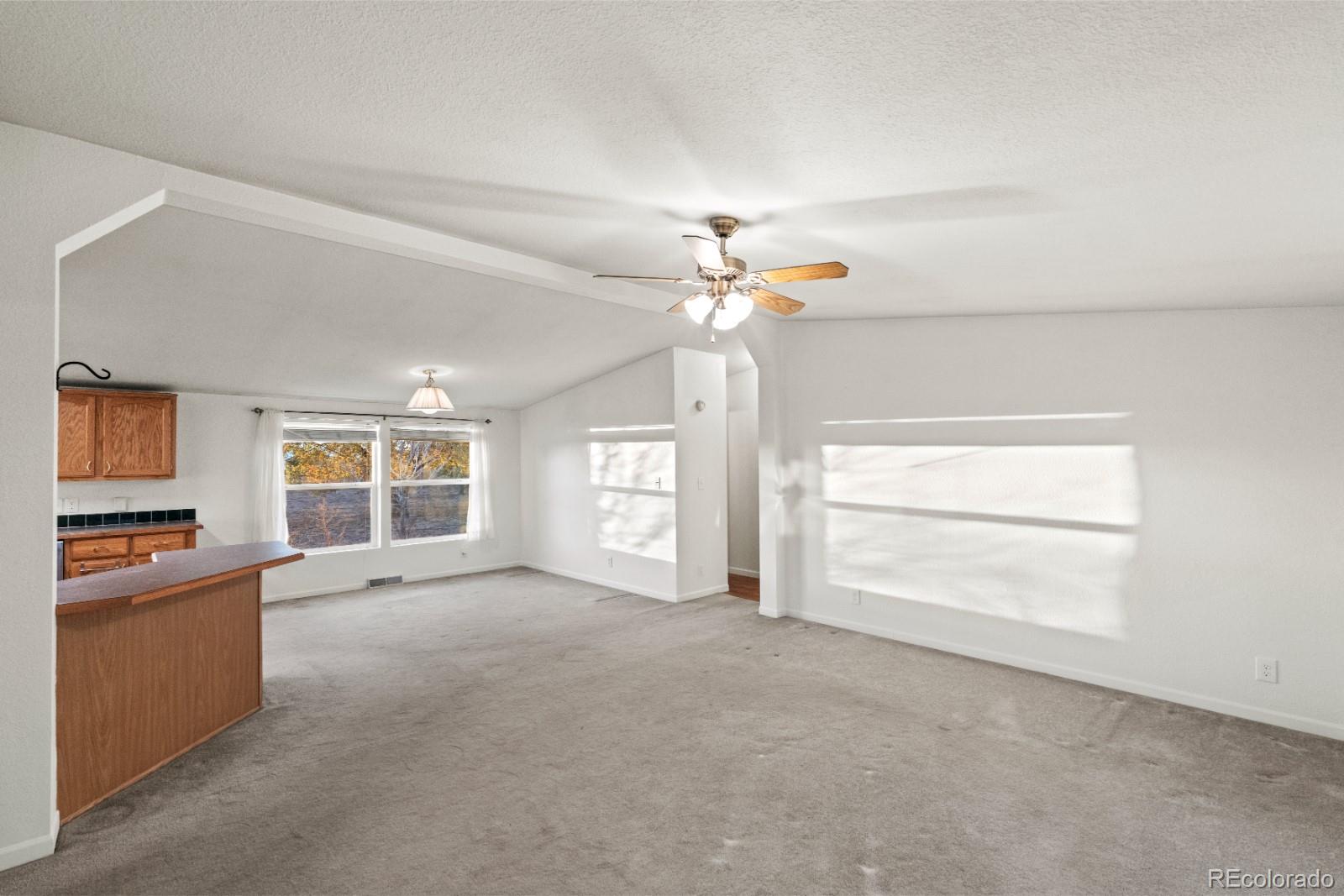 21105 McDaniels Road Calhan, CO 80808 - Photo 4 of 32 an empty room with windows and ceiling fan