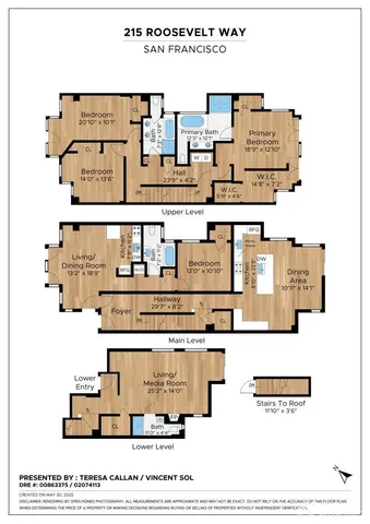 $4,278,000 | 215 Roosevelt Way, San Francisco, CA 94114