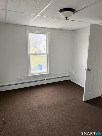 an empty room with a window