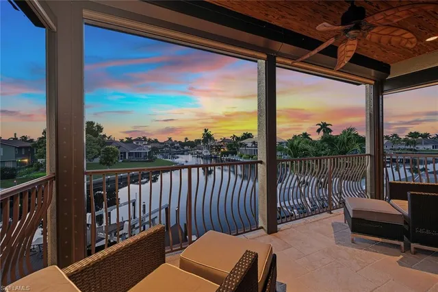 a view of a chair in the roof deck