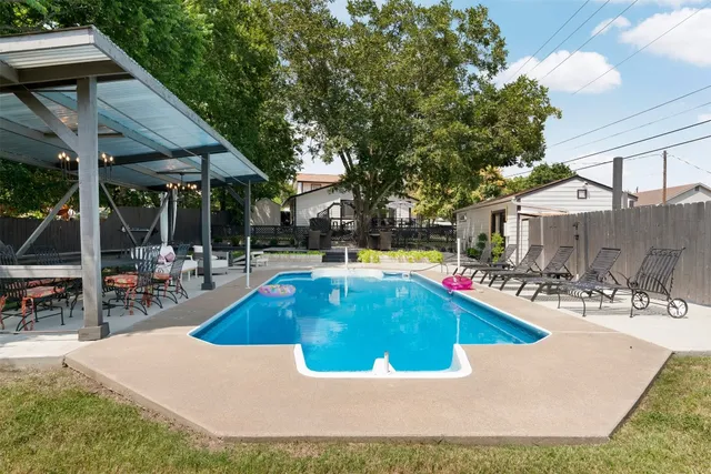 a view of outdoor space yard swimming pool and patio