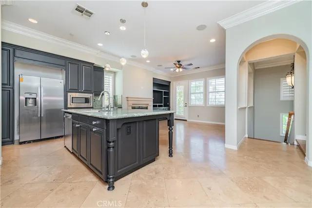 a bathroom with a sink vanity and a mirror