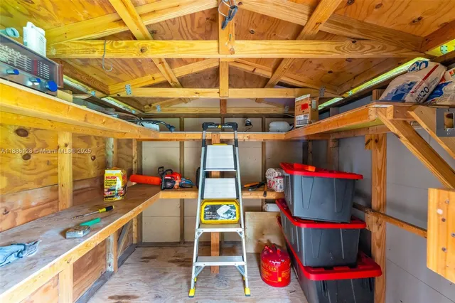 a view of storage and utility room