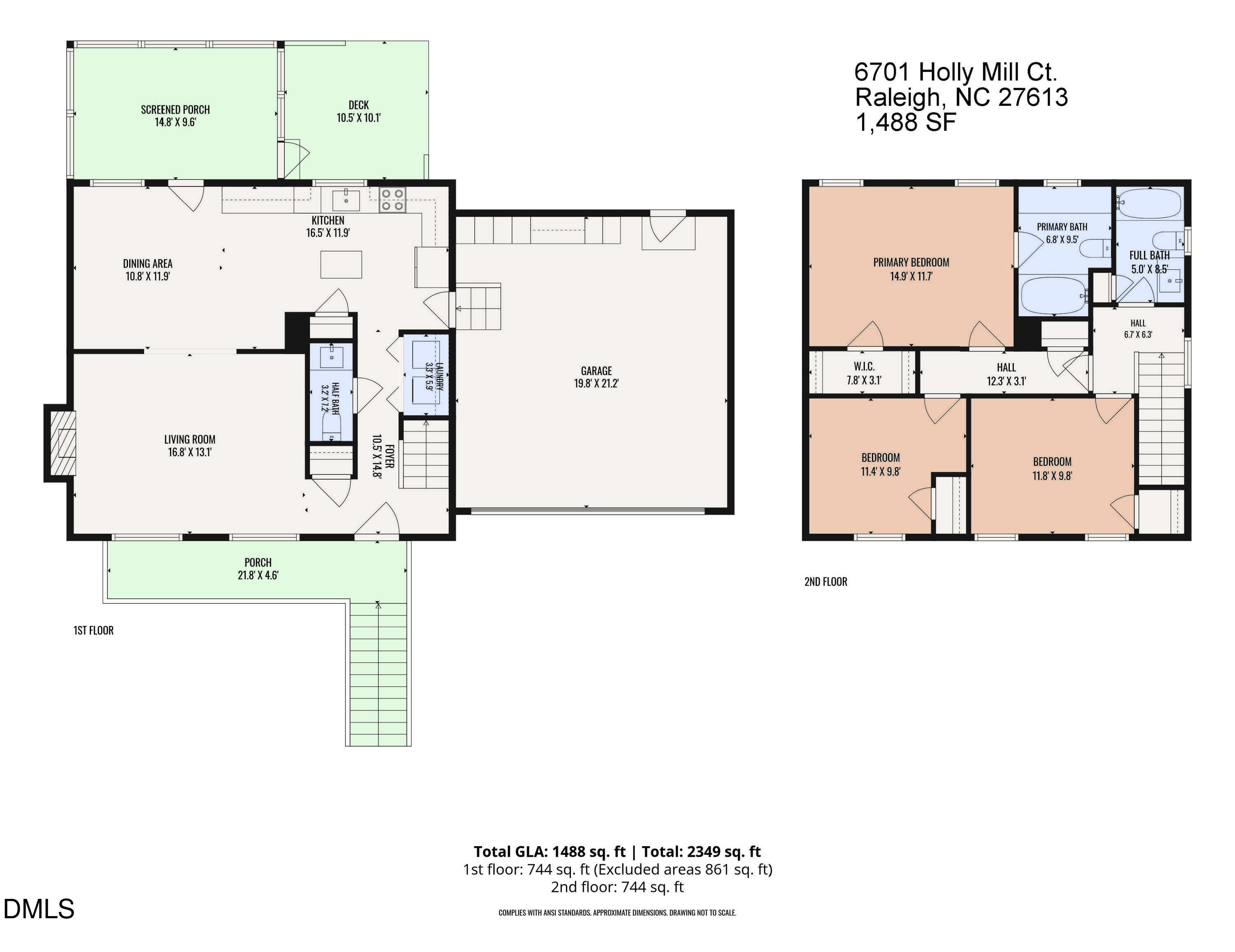 6701 Holly Mill Court Raleigh, NC 27613 - Photo 25 of 25 Floor Plan JPEG